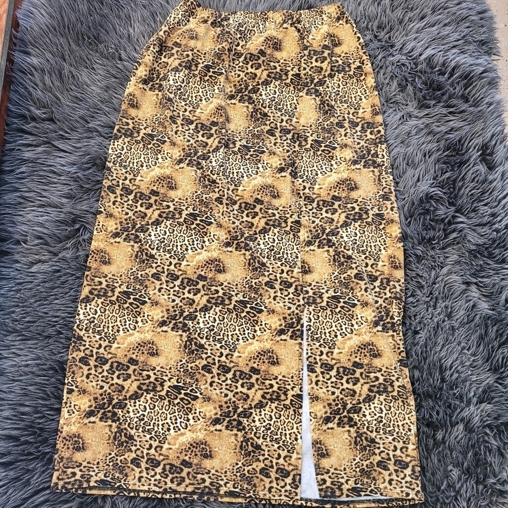 Cat Print Skirt or Dress Size Large Made in USA